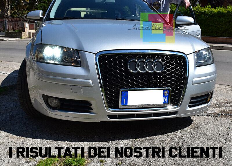 GRIGLIA ANTERIORE AUDI A3 8P 2005-2008 CALANDRA LOOK RS3 BORDO CROMATO .1.