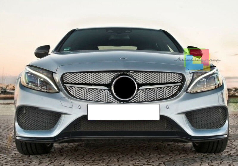 GRIGLIA ANTERIORE NERA DESIGN AMG PER MERCEDES CLASSE C W205 S205 2014+