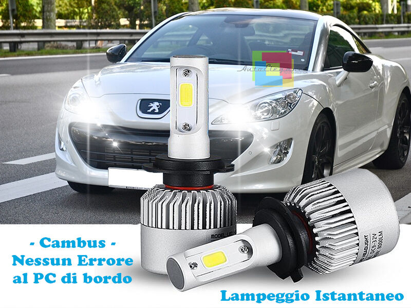 LAMPADE ABBAGLIANTI LED PEUGEOT RCZ LAMPEGGIO ISTANTANEO 6000K