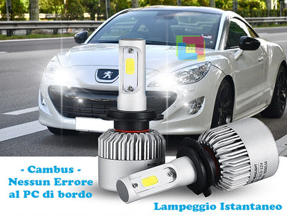 LAMPADE ABBAGLIANTI LED PEUGEOT RCZ LAMPEGGIO ISTANTANEO 6000K