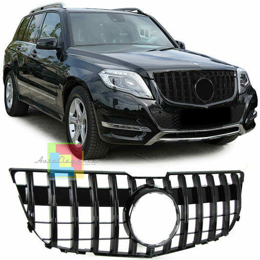 MERCEDES GLK FRONT GRILLE FROM 2013 TO 2016 AMG PANAMERICANA BLACK MASK