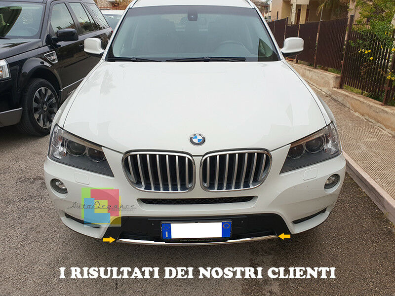 BMW X3 F25 2010-2014 MODANATURA ANTERIORE CROMATURA ADESIVA SOTTO PARAURTI INOX AUTOELEGANCERICAMBI