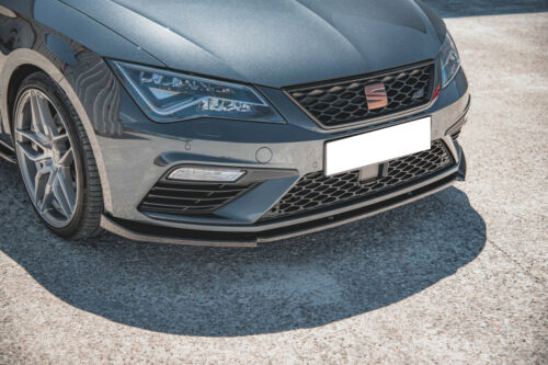 SPOILER UNDER FRONT BUMPER BLADE SEAT LEON 5F 2017+ CUPRA FR BLACK SPLITTER 