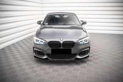 BUMPER SPLITTER FOR BMW 1 SERIES F20 F21 2015-2019 M SPORT GLOSS BLACK 