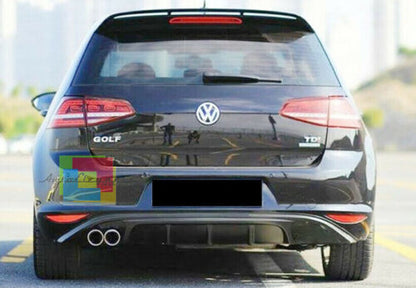 DIFFUSORE SOTTO PARAURTI POSTERIORE VW GOLF 7 2012-2016 IN ABS TUNING DOPPIO SX