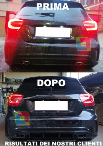 MERCEDES A-CLASS W176 2012-2018 GLOSS BLACK REAR DIFFUSER AMG LOOK