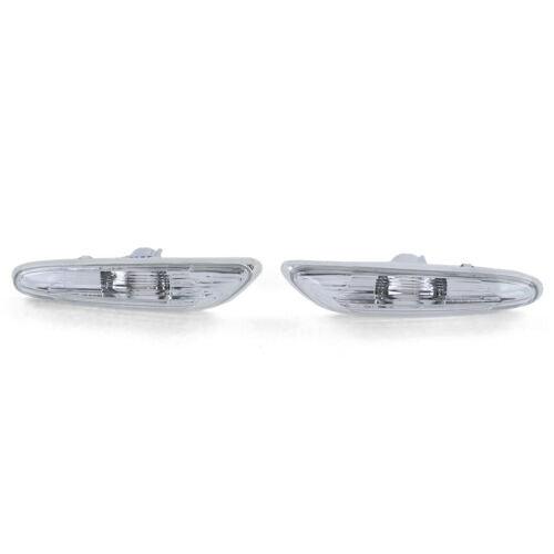 Coppia indicatori di direzione laterali bianchi adatti per BMW E90 E91 05-11 E92 E93 da 06 1er E82 E88 AUTOELEGANCERICAMBI