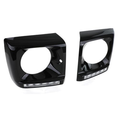 Coprifaro nero lucido con luci di marcia diurna a LED per Mercedes G W463 AUTOELEGANCERICAMBI