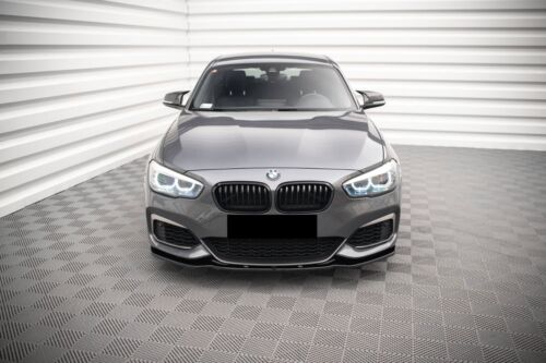 BUMPER SPLITTER FOR BMW 1 SERIES F20 F21 2015-2019 M SPORT GLOSS BLACK 
