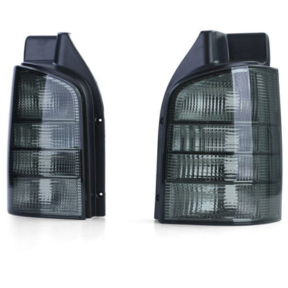 Coppia fanali posteriori in vetro trasparente nero fumé per VW Bus T5 03-09 con portellone AUTOELEGANCERICAMBI