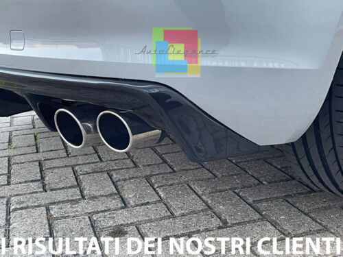 SOTTO PARAURTI AUDI A3 8V SPORTBACK 2012-2015 DIFFUSORE RS3 4 SCARICHI ABS -