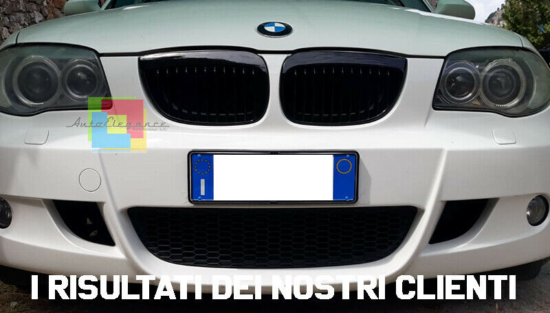 CALANDRA NERA GRIGLIA ANTERIORE NERA BMW SERIE 1 E87 E81 2004-2007 LOOK M AUTOELEGANCERICAMBI