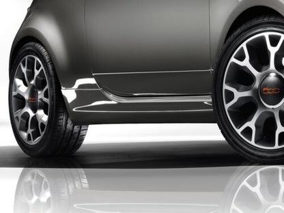 MINIGONNE LATERALI SOTTO PORTA SPORTIVI PER FIAT 500 LOOK TUNING VRT