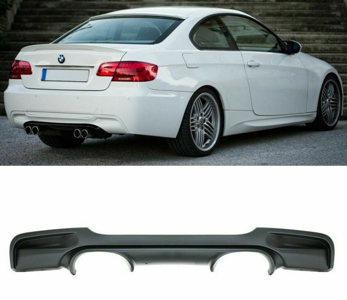M REAR DIFFUSER - BMW 3 SERIES E92 E93 06-13 UNDER BUMPER M3 LOOK