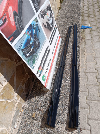 FLAPS SOTTO MINIGONNE LATERALI VW GOLF 7 VII ABS NERO LUCIDO CON BAFFO 0140