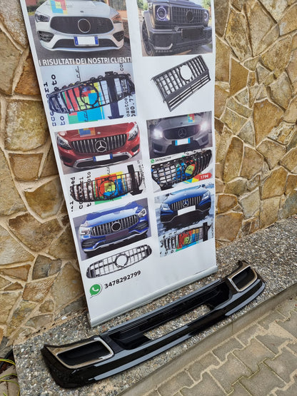 DIFFUSORE VW TIGUAN II AD1 2016+ SOTTO PARAURTI POSTERIORE LOOK R IN ABS