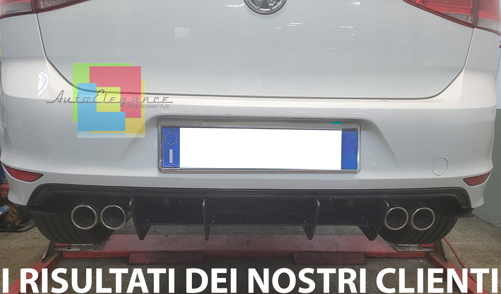 VW GOLF 7 VII FLAPS SOTTO POSTERIORE SOTTO PARAURTI R IN ABS SPOILER SPLITTER