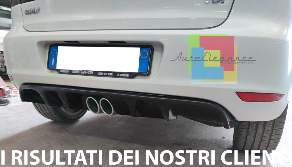 DIFFUSORE SOTTO PARAURTI POSTERIORE VW GOLF 6 VI 2008-2012 IN ABS TUNING R32