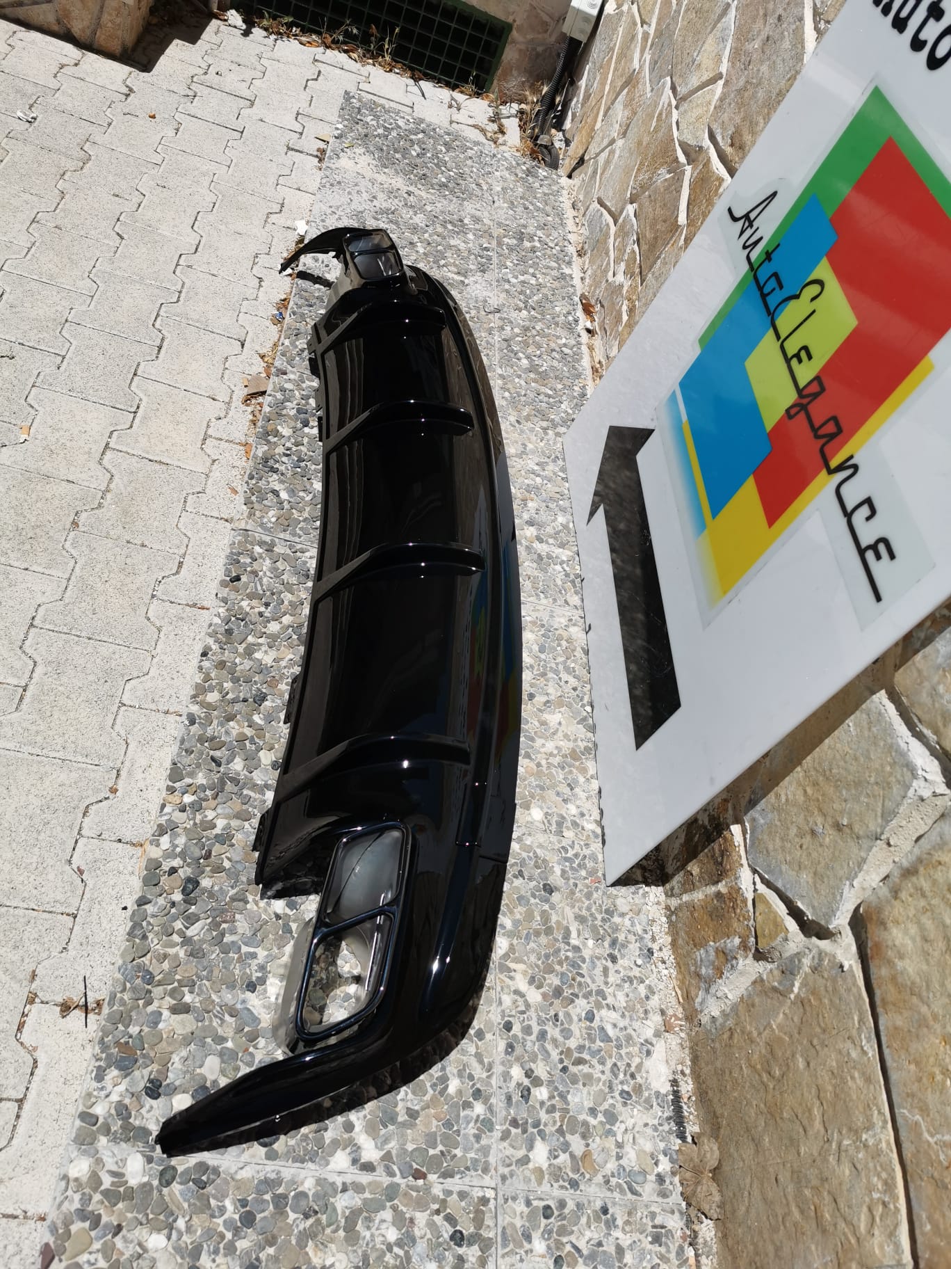 MERCEDES CLA W117 2013-2018 REAR DIFFUSER ABS AMG MUFFLERS A45