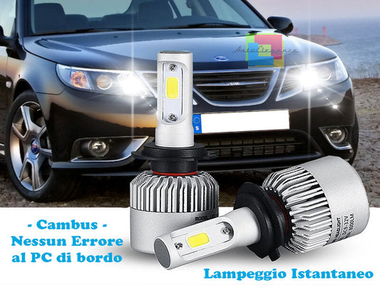 LAMPADE ABBAGLIANTI LED SAAB 9-3 93 LAMPEGGIO ISTANTANEO 6000K