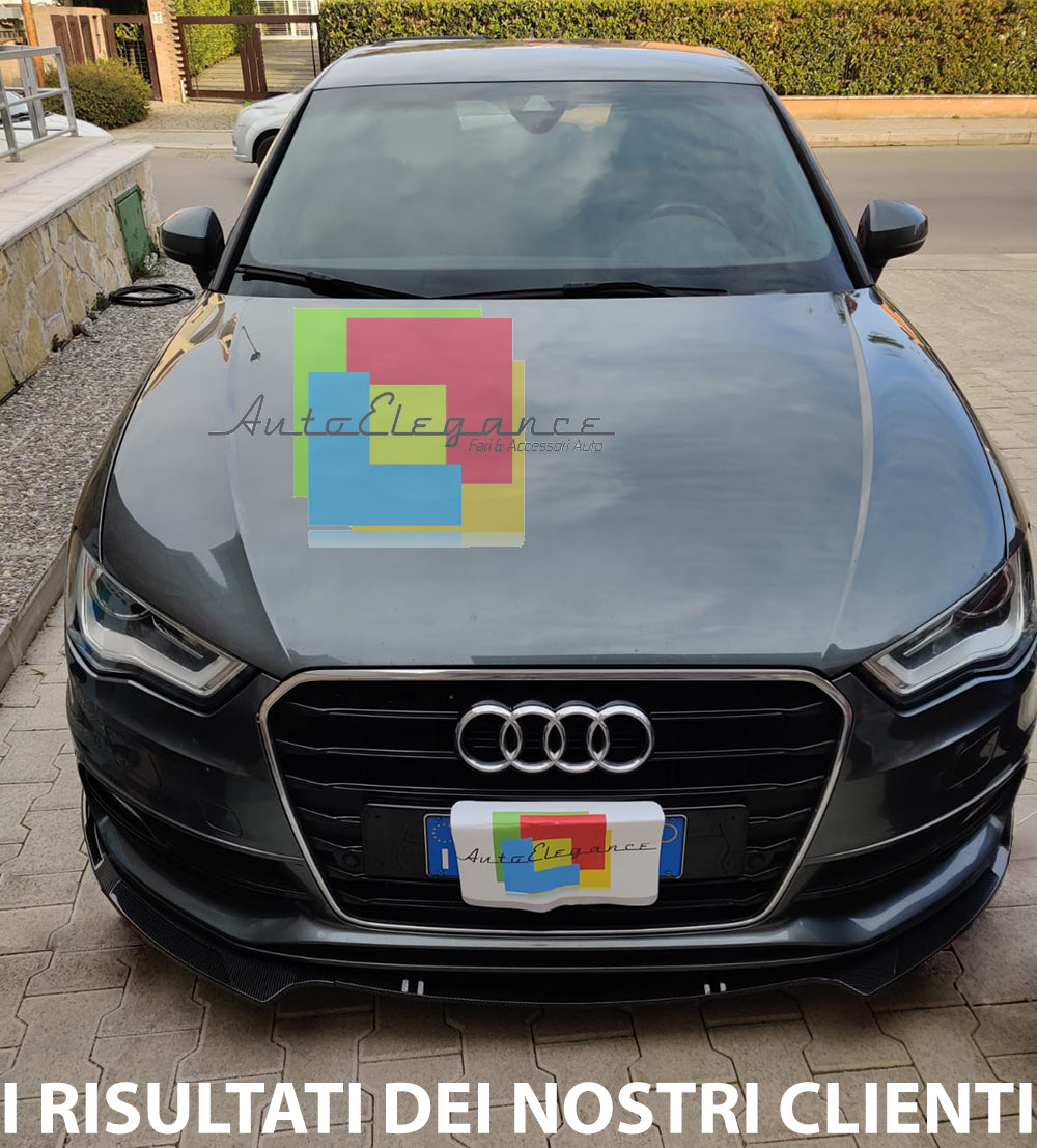 AUDI A3 8V SLINE ABS CARBON LOOK SPOILER UNDER BUMPER RS3 S3