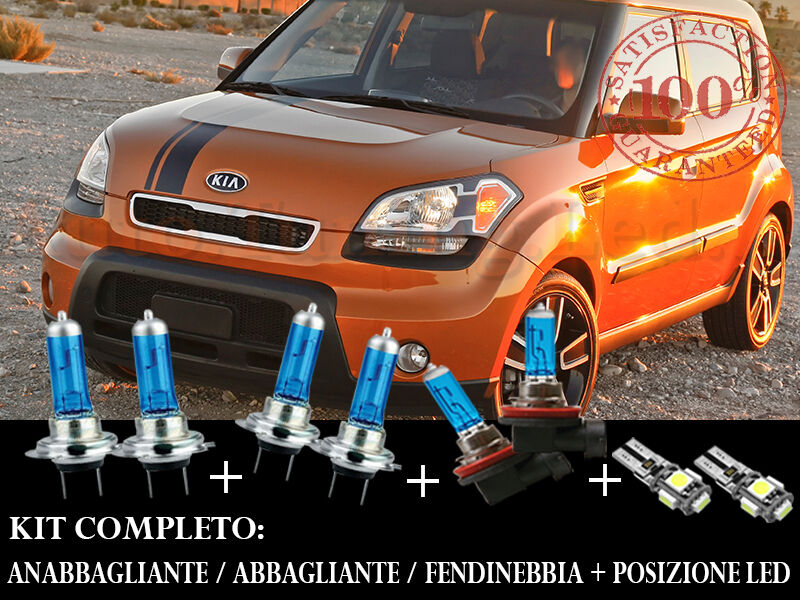 KIA SOUL 2009-2011 SET COMPLETO LAMPADE BLU XENON + POSIZIONE A LED