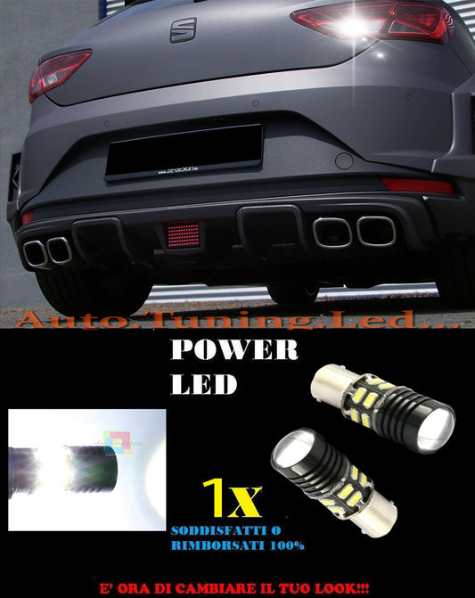 LAMPADA RETROMARCIA A LED P21W BA15 SEAT LEON 5F 6000K CANBUS NO ERROR