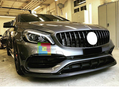 GRIGLIA ANTERIORE NERA PER MERCEDES CLASSE A W176 2015+ CALANDRA AMG