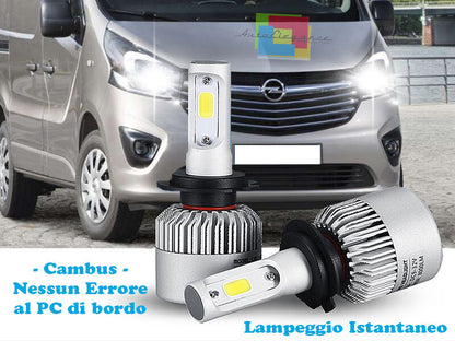 LAMPADE ABBAGLIANTI ANABBAGLIANTI LED OPEL VIVARO ISTANTANEO CREE