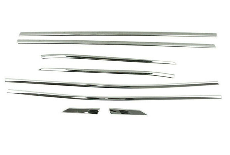 ADHESIVE MOULDINGS PEUGEOT 3008 SUV CHROME WINDOW FRAMES STAINLESS STEEL.