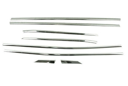 ADHESIVE MOULDINGS PEUGEOT 3008 SUV CHROME WINDOW FRAMES STAINLESS STEEL.
