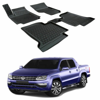 VW AMAROK 2010 TO PRESENT RUBBER CAR MATS - TOP QUALITY MATS -1