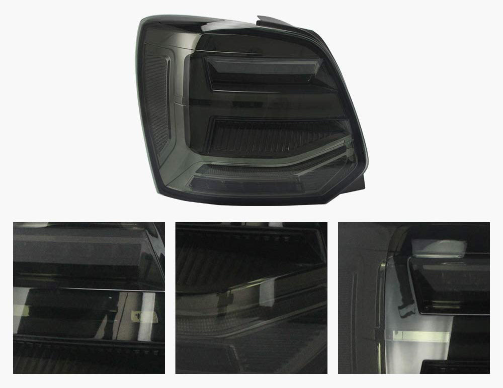 VW POLO 6R 2009-2017 REAR LIGHTS DYNAMIC INDICATOR LED FULL LED HEADLIGHTS BLACK