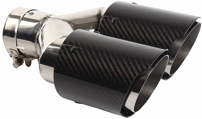 AUDI TT 8J 2006-2014 LOOK SPORTIVO STT COPPIA TERMINALI ACCIAIO INOX CARBON AUTOELEGANCERICAMBI