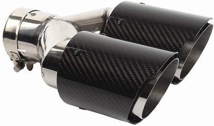 AUDI TT 8J 2006-2014 LOOK SPORTIVO STT COPPIA TERMINALI ACCIAIO INOX CARBON AUTOELEGANCERICAMBI