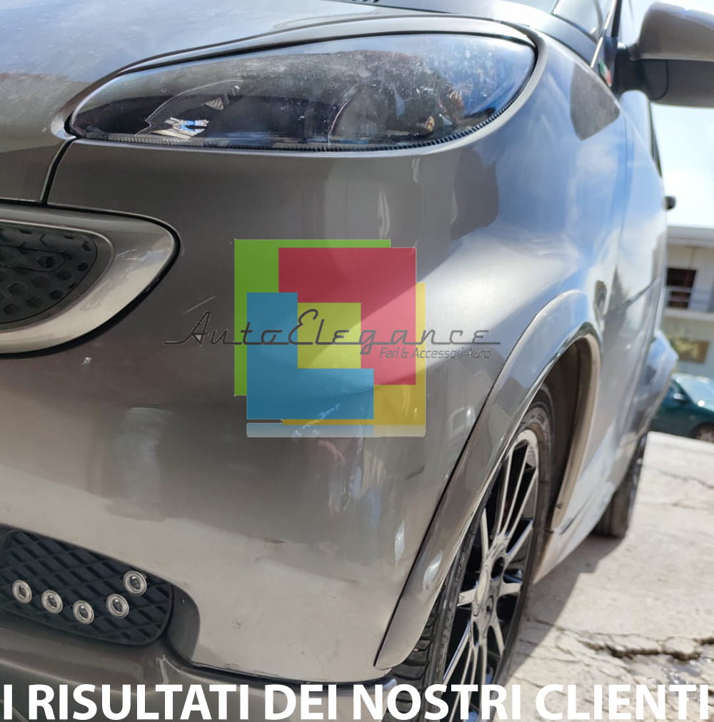 SMART FORTWO 451 SET 4 PIECES SPOILER MUDGUARDS WIDEENED IN ABS
