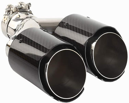 AUDI TT 8J 2006-2014 LOOK SPORTIVO STT COPPIA TERMINALI ACCIAIO INOX CARBON AUTOELEGANCERICAMBI