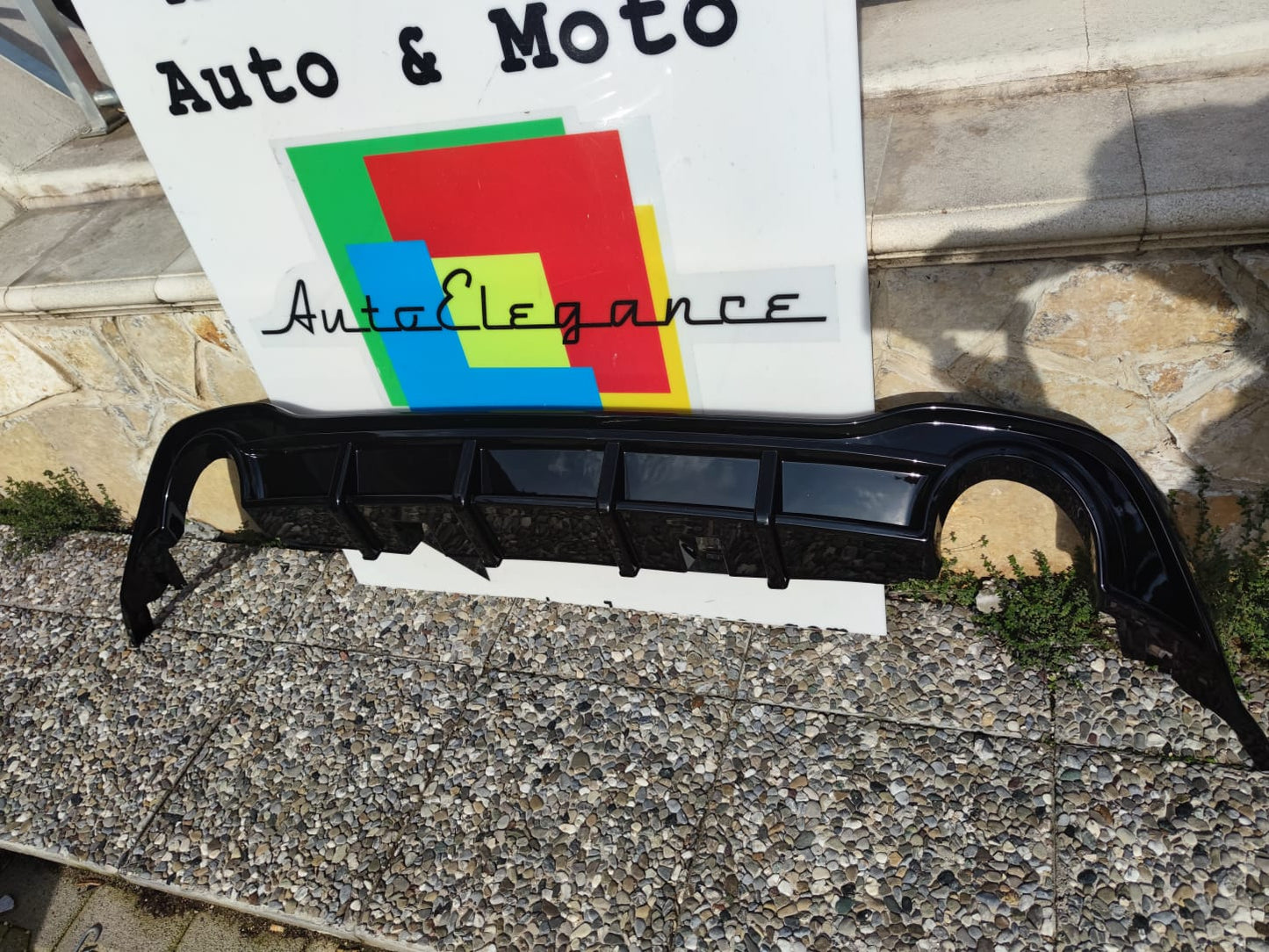 REAR DIFFUSER FOR VW GOLF 8 2019+ UNDER BUMPER TIP GTI BLACK
