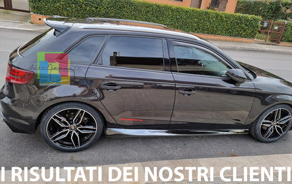 SIDE SKIRTS AUDI A3 8V SPORTBACK UNDER DOOR S3 SLINE ABS GLOSSY BLACK