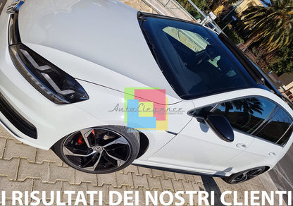 FLAPS UNDER SIDE SKIRTS VW GOLF 7 VII ABS GLOSSY BLACK 0034