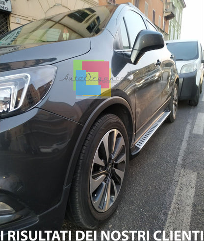 PEDANE LATERALI OPEL MOKKA / MOKKA X 2012+ SOTTO PORTA ANTISCIVOLO