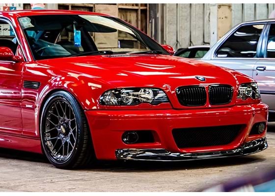 BMW SERIE 3 E46 SOTTO PARAURTI ANTERIORE ABS NERO LUCIDO SPLITTER LAMA M3 AUTOELEGANCERICAMBI