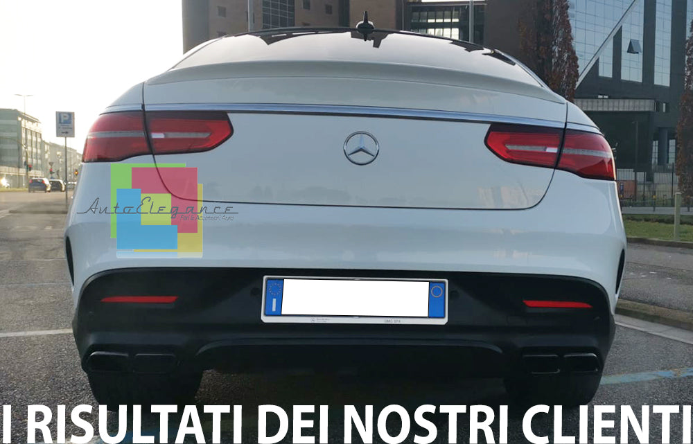 MERCEDES GLE COUPE 2015-2019 AMG REAR DIFFUSER WITH BLACK STAINLESS STEEL TIPPER