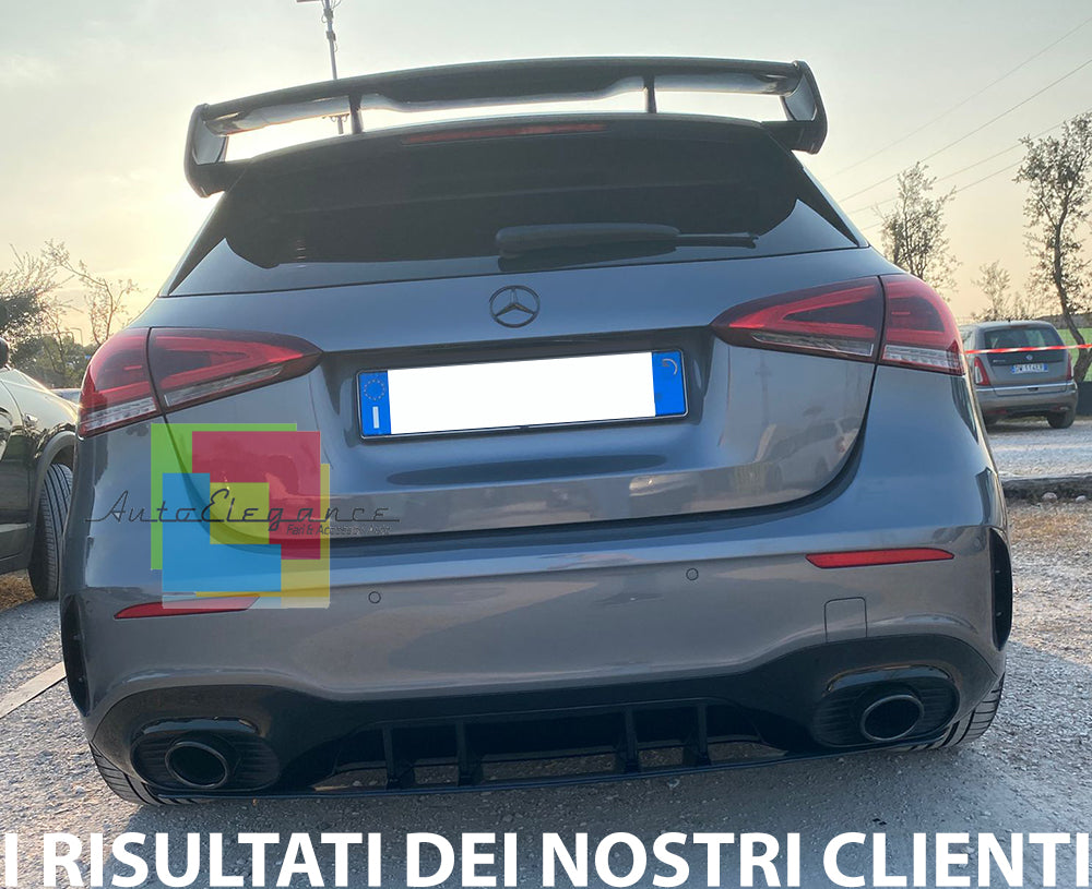 MERCEDES CLASSE A W177 2018+ DIFFUSORE POSTERIORE SOTTO PARAURTI AMG TERMINALI