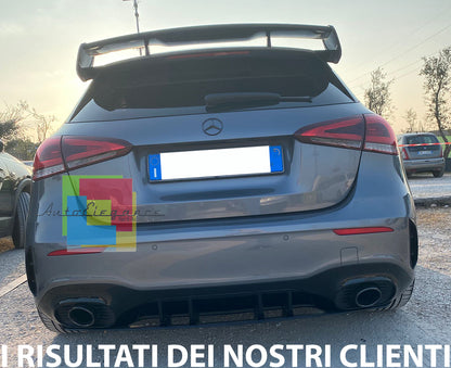 MERCEDES CLASSE A W177 2018+ DIFFUSORE POSTERIORE SOTTO PARAURTI AMG TERMINALI