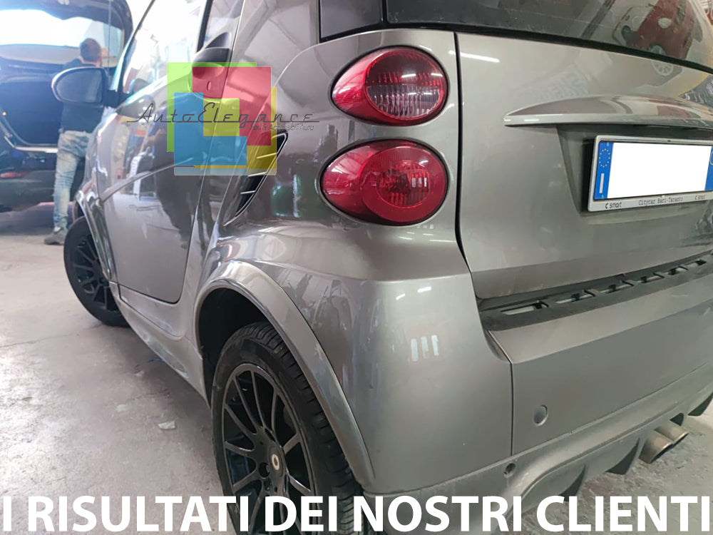 SMART FORTWO 451 SET 4 PIECES SPOILER MUDGUARDS WIDEENED IN ABS
