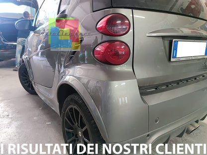 SMART FORTWO 451 SET 4 PIECES SPOILER MUDGUARDS WIDEENED IN ABS