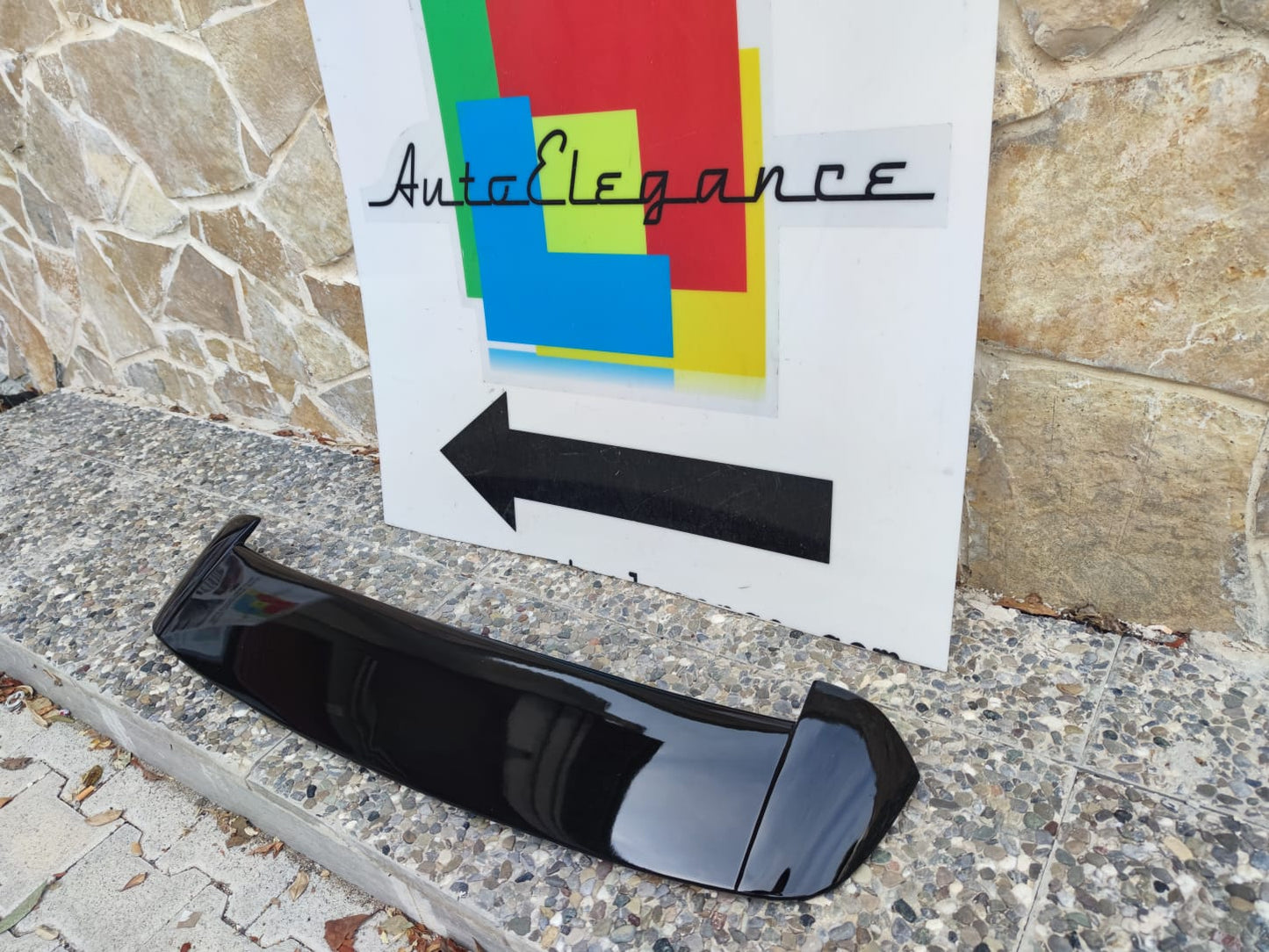 SPOILER POSTERIORE SUL TETTO ALETTONE VW GOLF 4 IV 1997-2006 NERO LUCIDO ABS