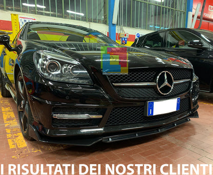 MERCEDES SLK R172 FRONT BUMPER SPLITTER BLADE GLOSS BLACK RS LOOK