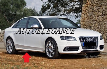 0046 AUDI A4 B8 8K AVANT BERLIN MINIGONNE LATERALI SOTTO PORTA LOOK SLINE S4 RS AUTOELEGANCERICAMBI